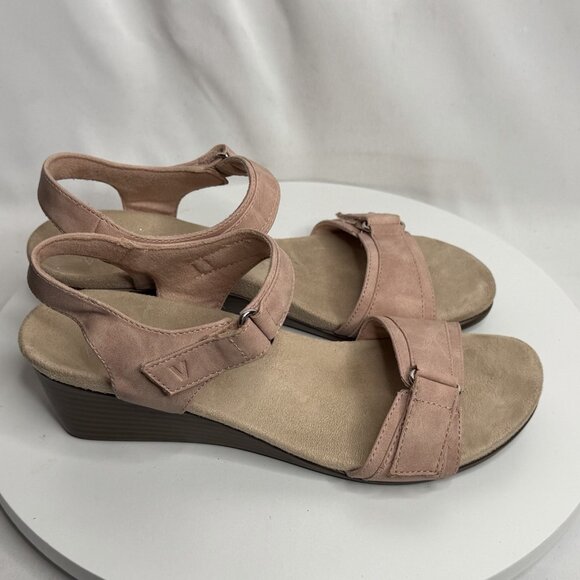 Vionic Adelaide Ankle Strap Comfort Wedge Sandals Womens Size 7.5 Pink Orthoheel - Picture 2 of 7